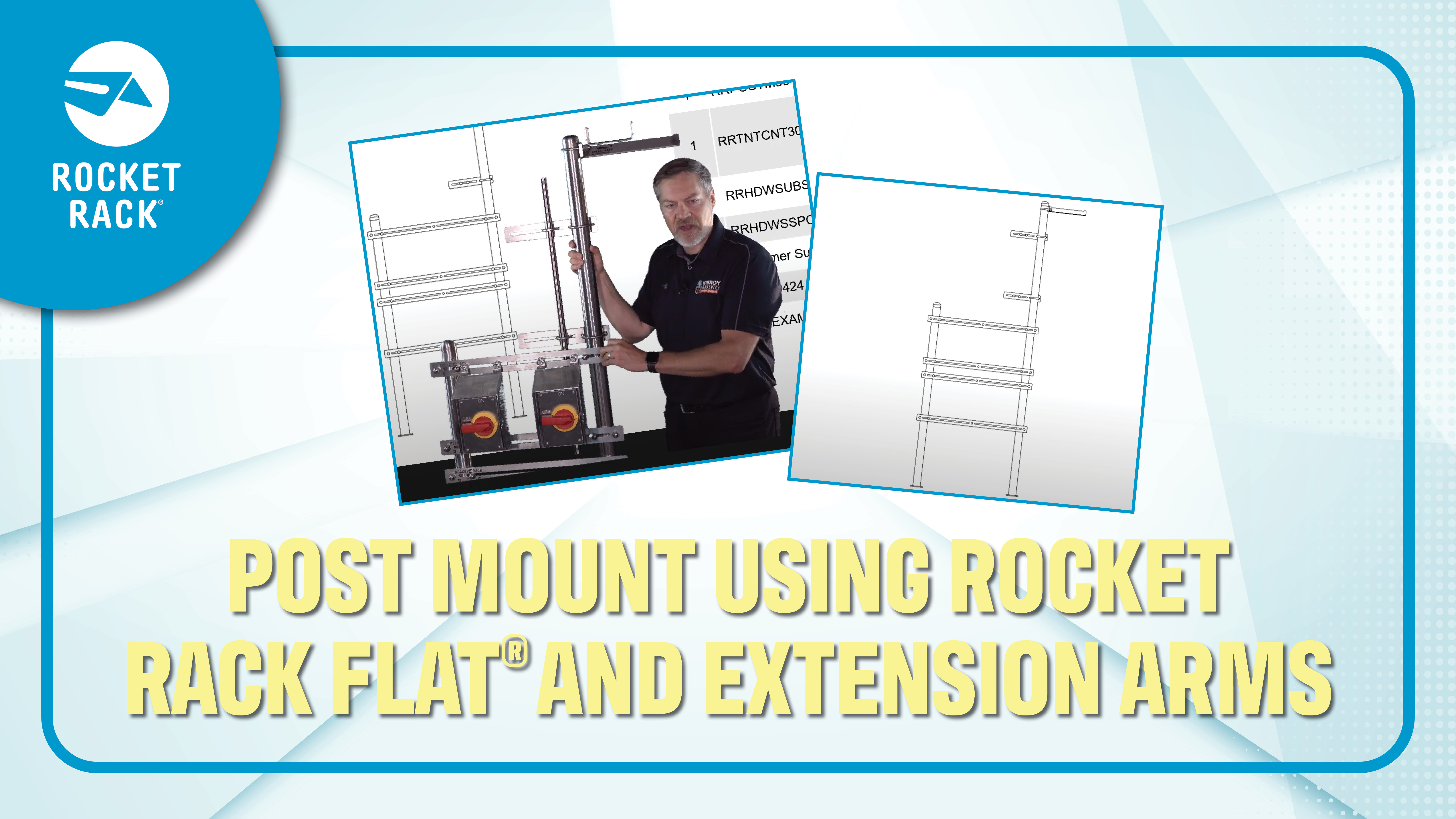 Post Mount Flat Rack and Extension Arms